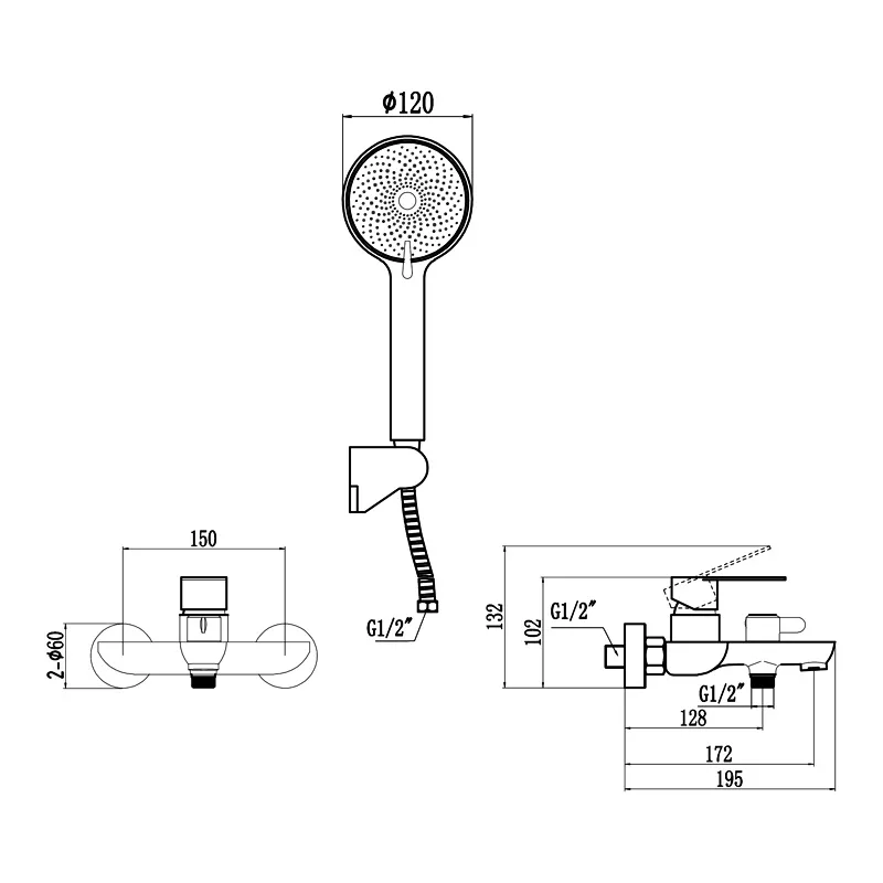 Смеситель для ванны Fmark FS8803H