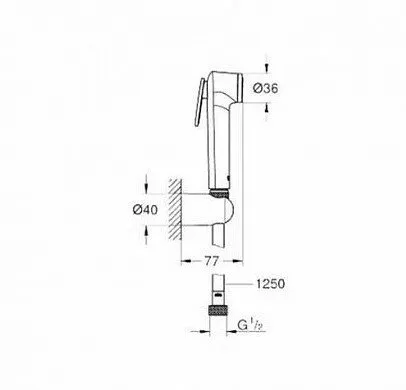 Душ гигиенический Grohe Tempesta-F 26354000 хром