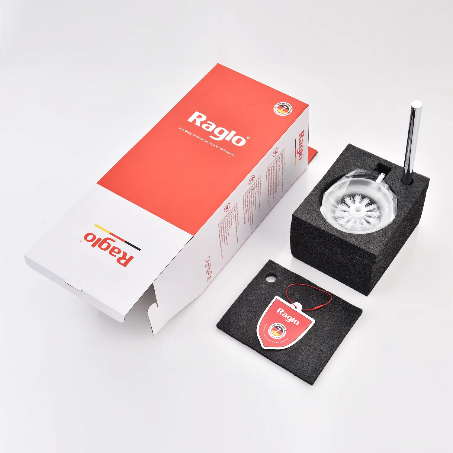 Ёршик для унитаза Raglo R300.10 с держателем,хром