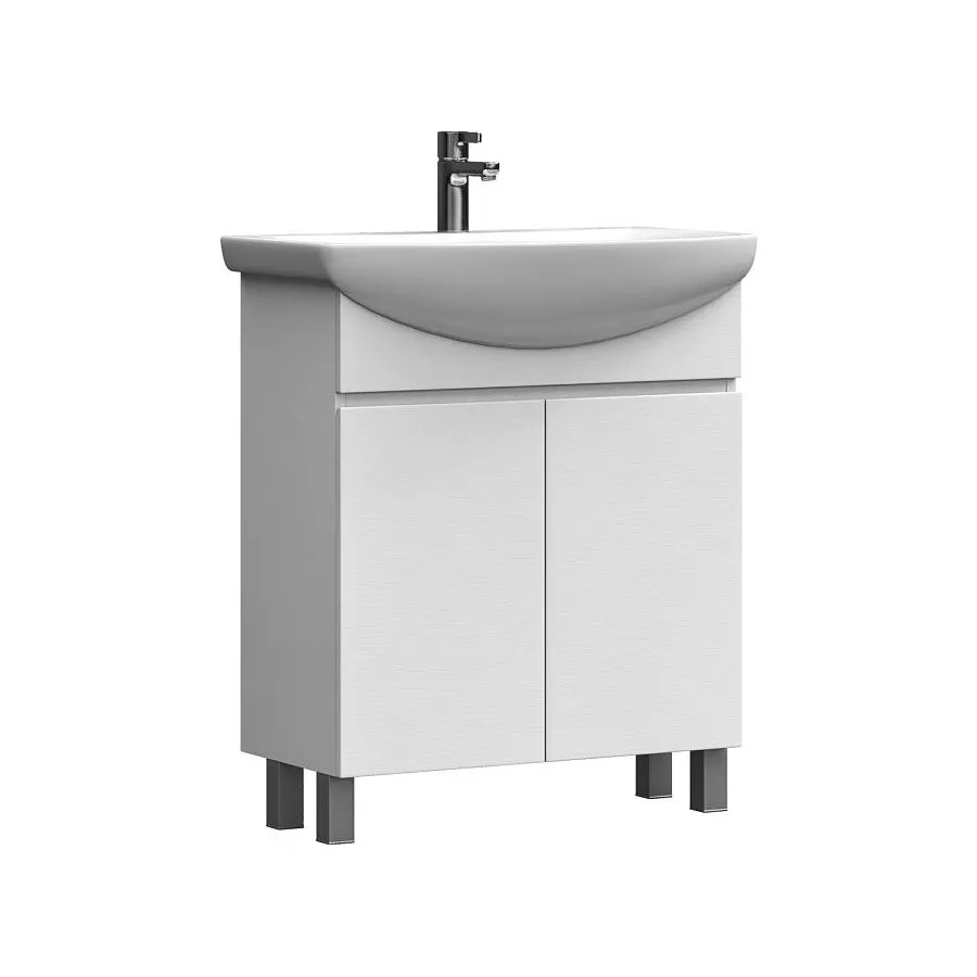 Тумба с раковиной напольная VIGO Wing tn.WIN.BAL.70.2D белый, 70 см