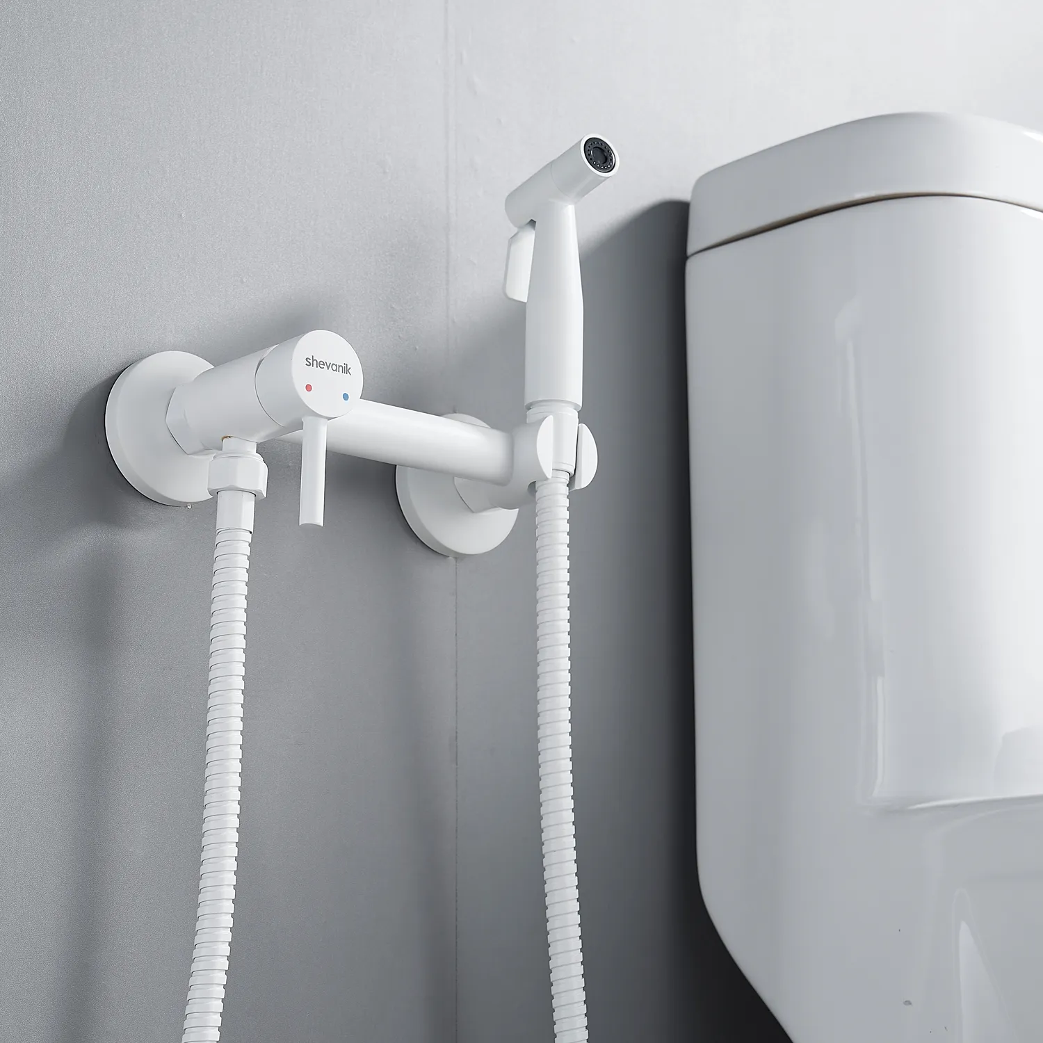 Гигиенический душ со смесителем Shevanik S107C, белый
