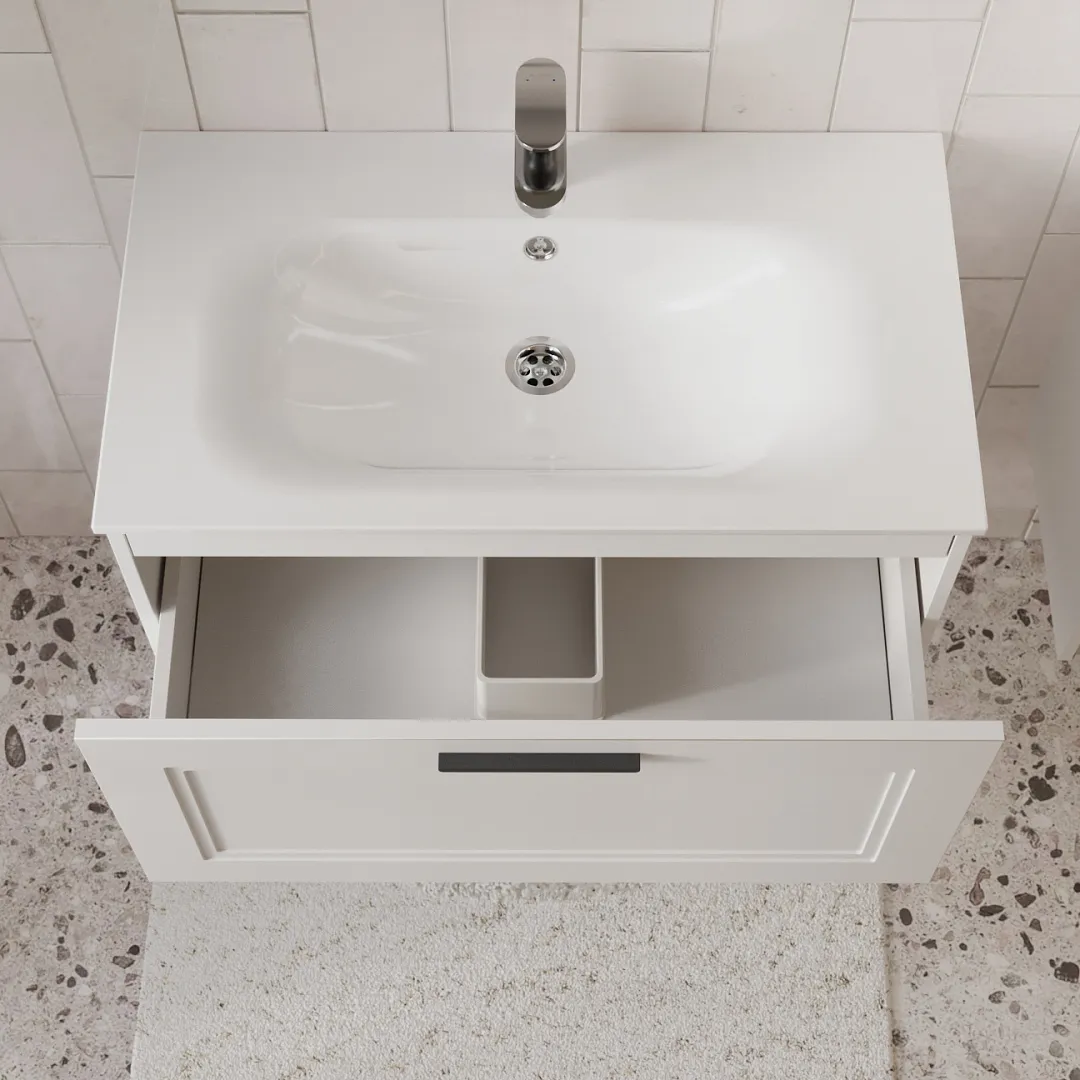 Тумба с раковиной подвесная (80см) Terminus Classik CLA10801900301O, белый