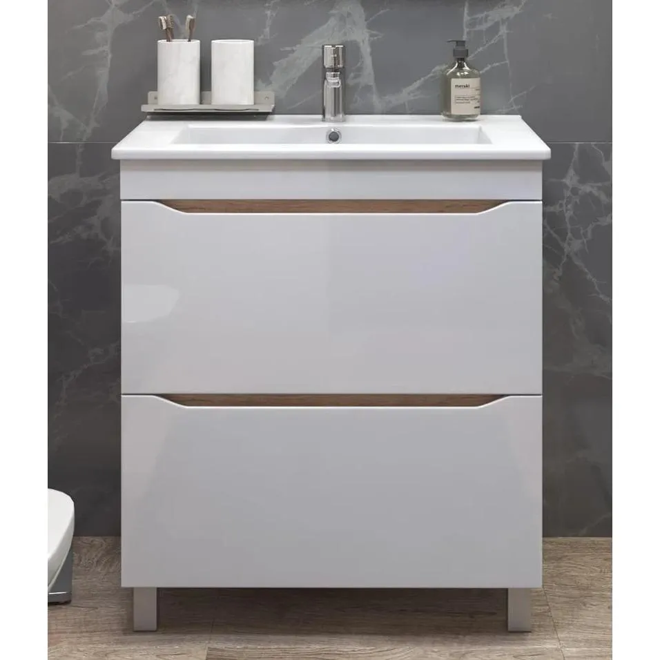 Тумба с раковиной напольная VIGO Grani tn.GRI.ELI.60.2Y дуб золотой, 60 см