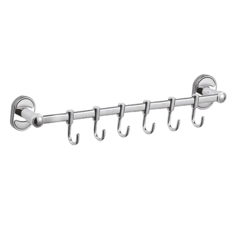 Планка с крючками для полотенец D-Lin D288700-6, хром