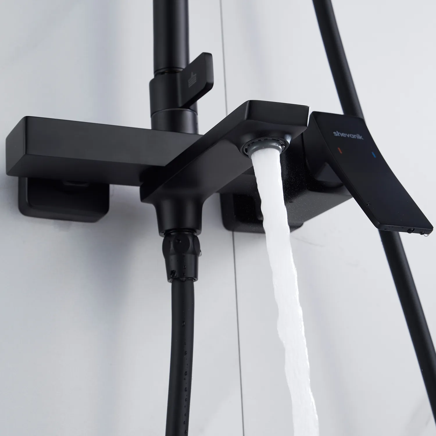 Душевая система Shevanik S4436H, черный