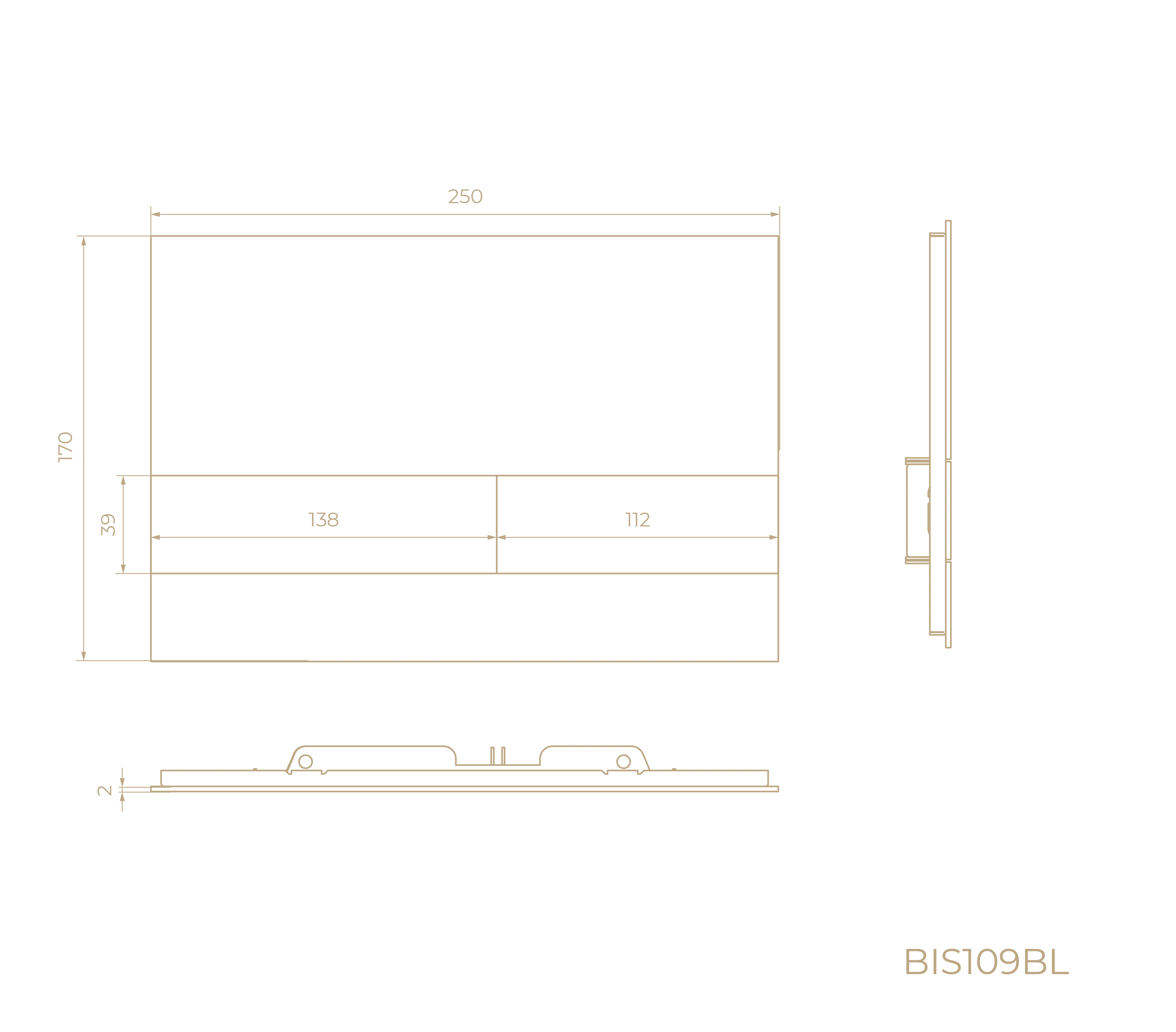 Клавиша смыва Knotlor BIS109BL, черный  (серия 1)