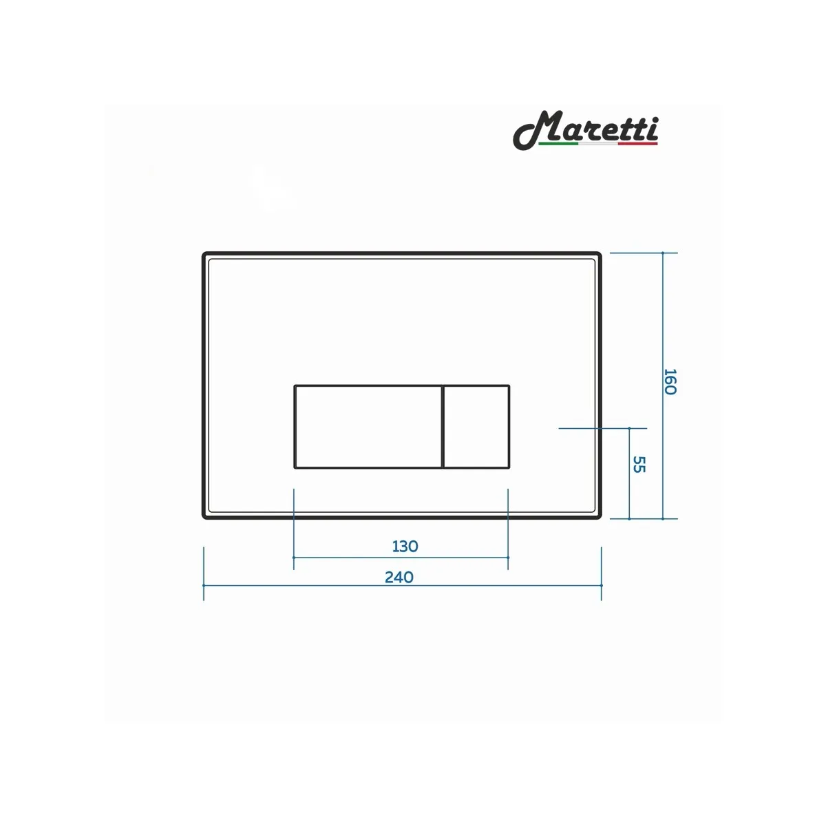 Клавиша смыва Maretti Umbria AC12UM-560, черный