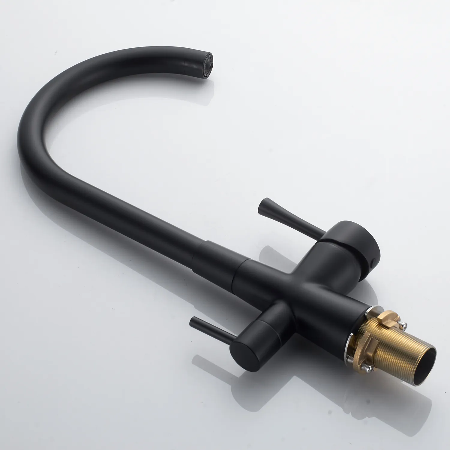 Смеситель для кухни с подключением фильтра Shevanik S428H, черный