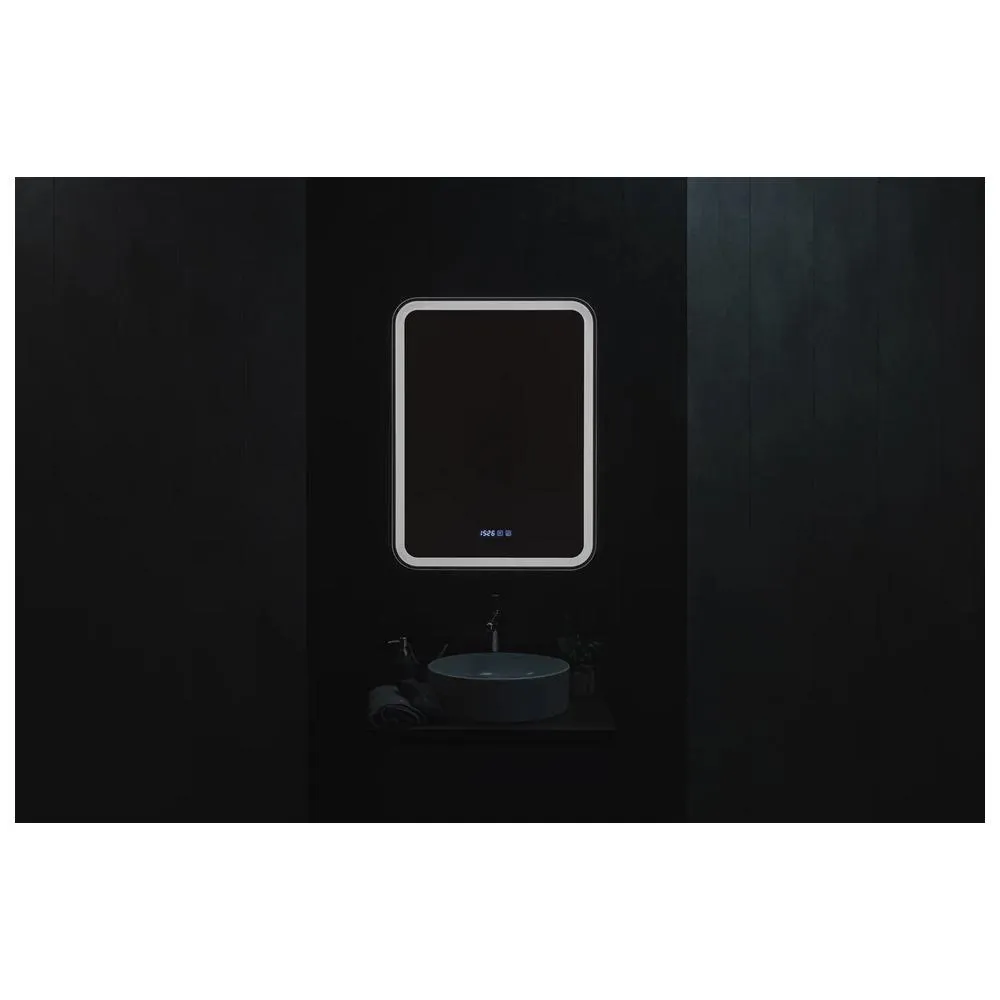 Зеркало-шкаф Silver Mirrors Фиджи-Антрацит 60 - 3.2 правый (часы, ТХ, подогрев, сенсорный выкл)