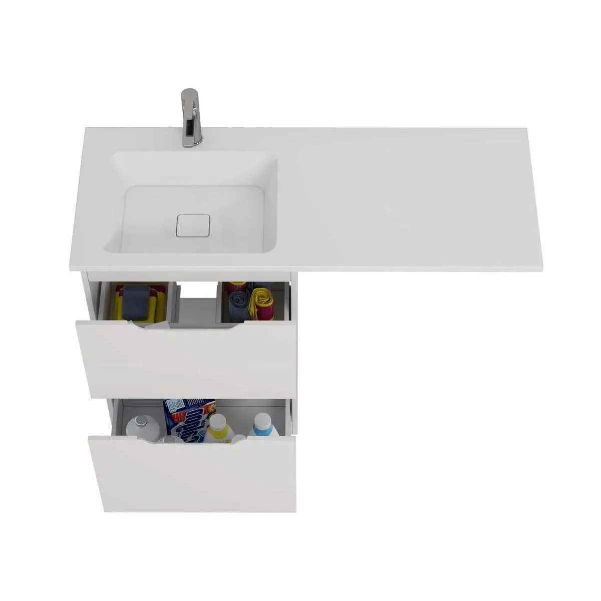 Тумба с раковиной напольная Dreja Bona 60 см, белый