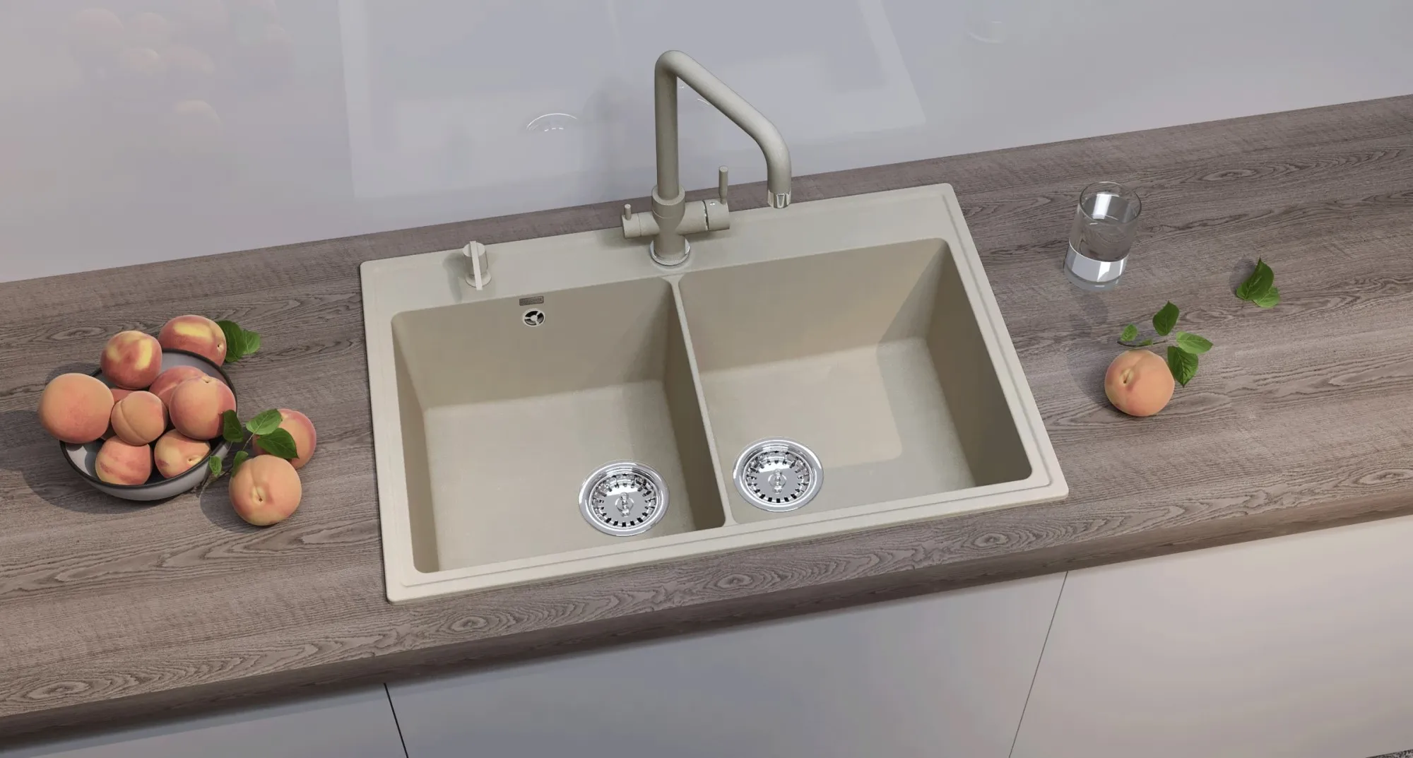 Кухонная мойка Ulgran Quartz Ruma 780-02, лен