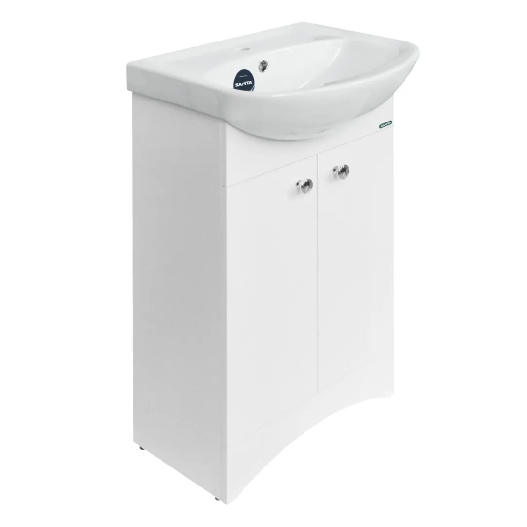 Sanita АТТИКА-50 Тумба (2 створки), бел. (комплектуется с умыв Аттика 50)