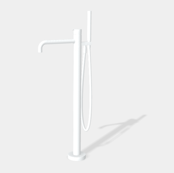 Смеситель для ванны и душа Fima Carlo Frattini Snap, белый матовый (F3114/6NBS)