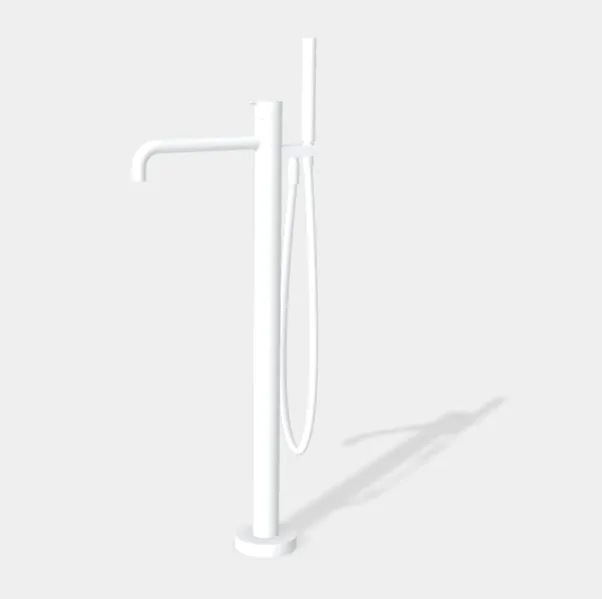 Смеситель для ванны и душа Fima Carlo Frattini Snap, белый матовый (F3114/6NBS)