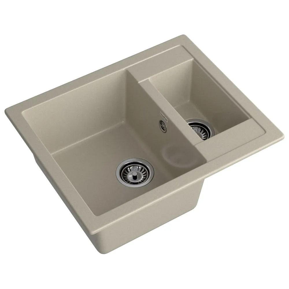 Кухонная мойка GranFest QUADRO 610K, топаз