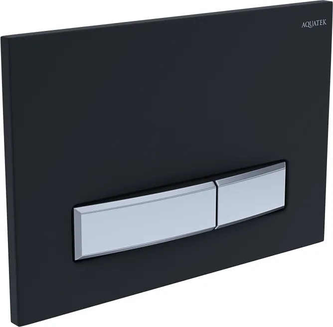 KDI-0000026 (009D-1) Панель смыва Slim Черный матовый (клавиша прямоугольная, никель)