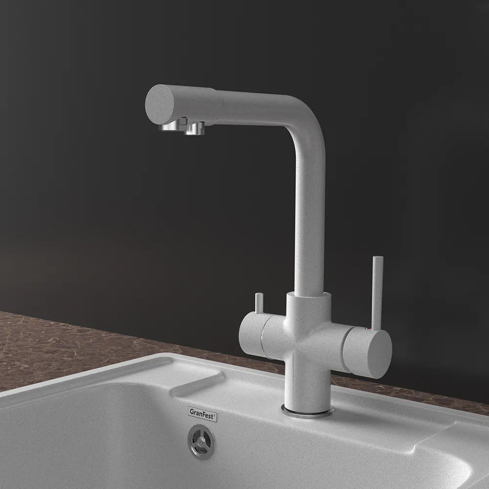 Смеситель для кухни с подключением фильтра GranFestGF-Z-5423, серый