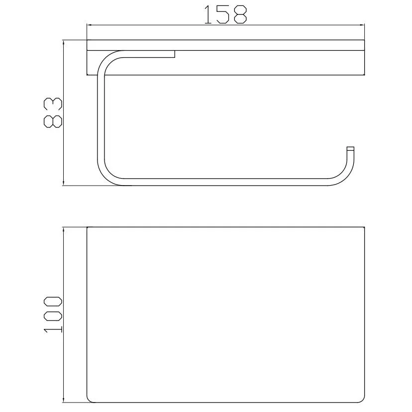 Держатель для туалетной бумаги с полочкой Rav Slezak NIL NLA0403, хром