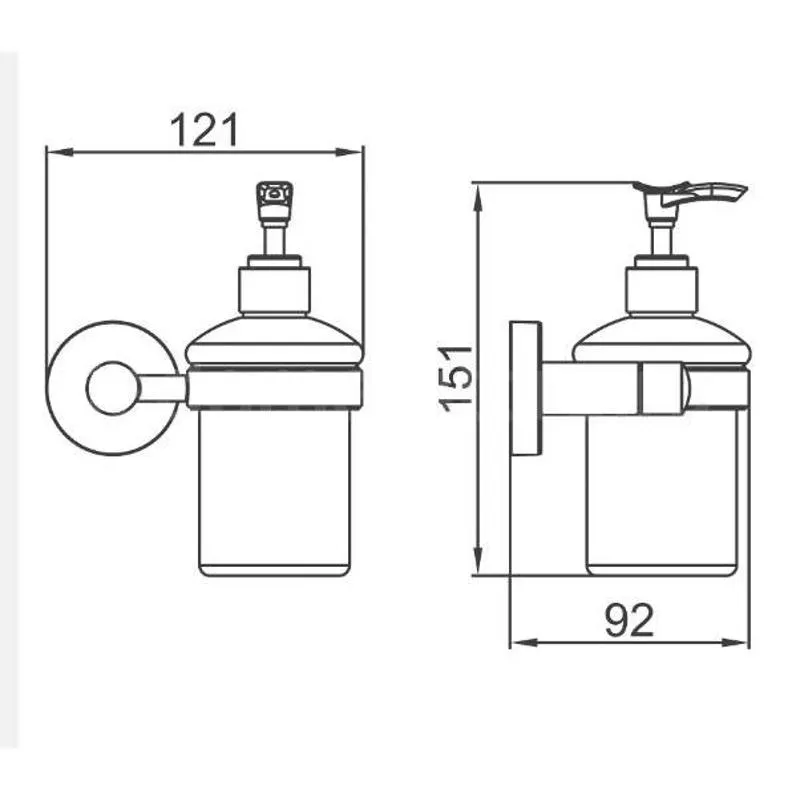 Дозатор жидкого мыла D-Lin D295280, сатин