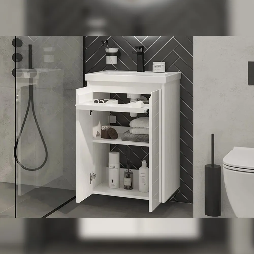 Тумба с раковиной подвесная Velvex Klaufs tp.KLA.COM.50.2D, 50 см