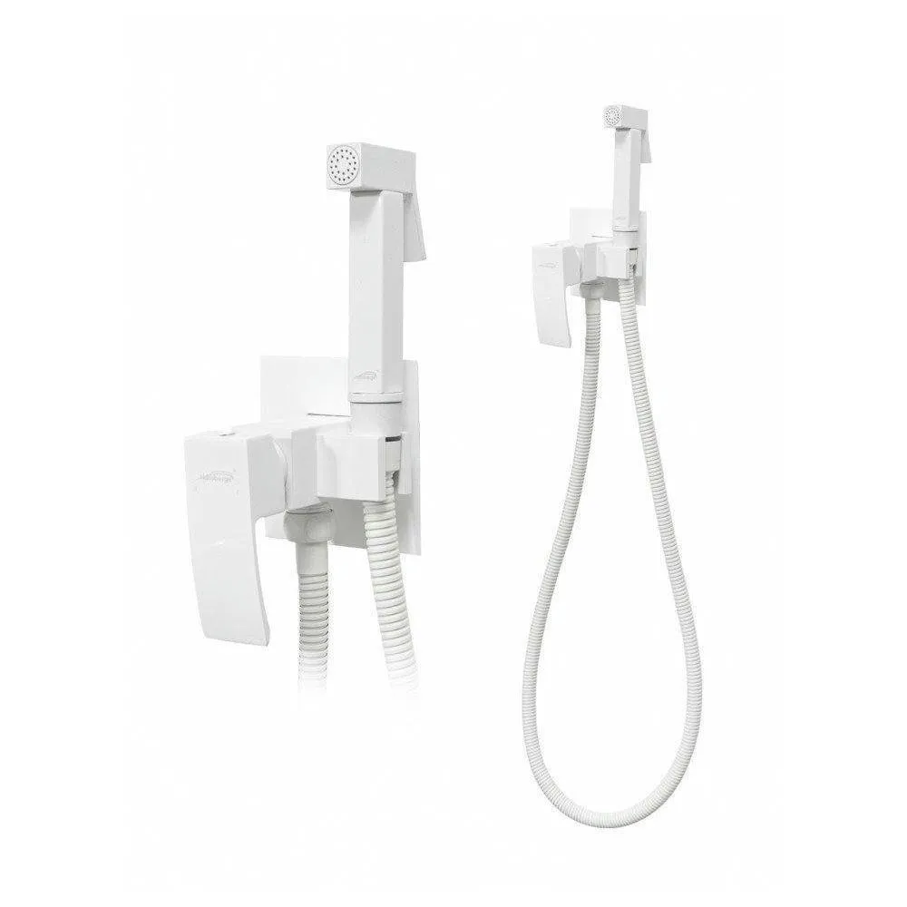 Гигиенический душ со смесителем встраиваемый Hansberge H3077WW, белый