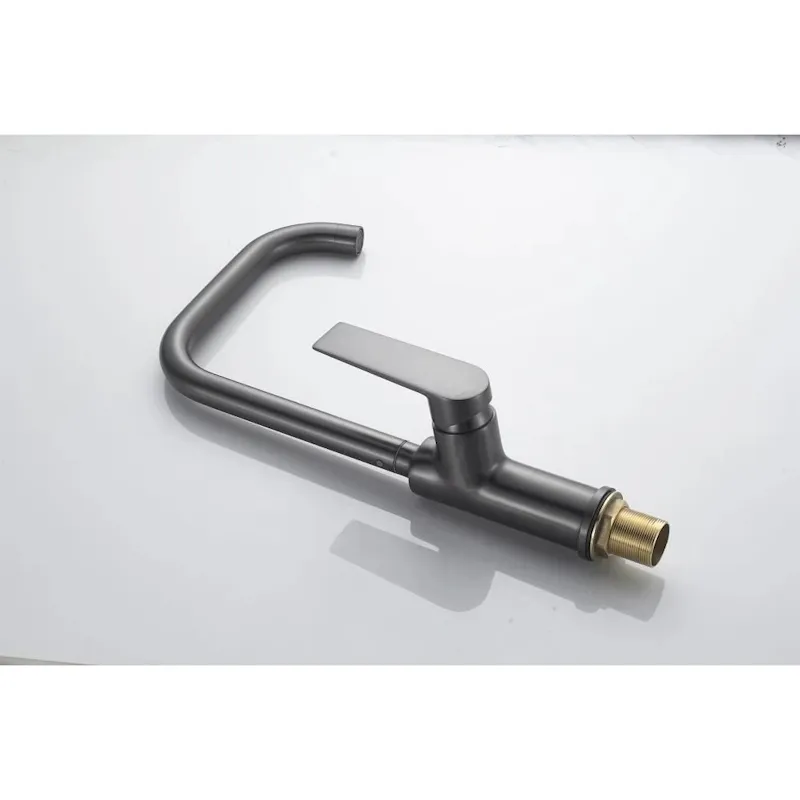 Смеситель для кухни Knotlor KN-61/GM, вороненая сталь