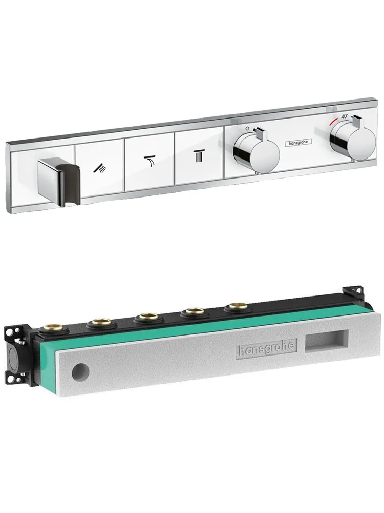 15356400S Set HG RainSelect термостатический смеситель для душа (15356400+15311180) белый/хром