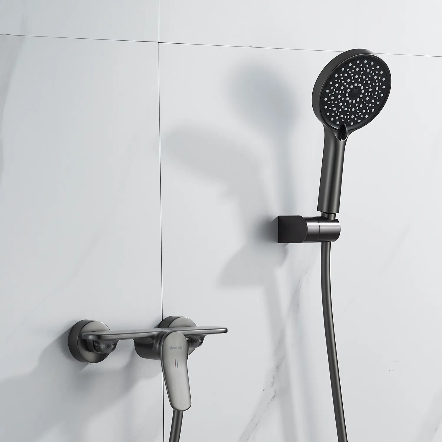 Смеситель для душа Shevanik S4716T, оружейная сталь