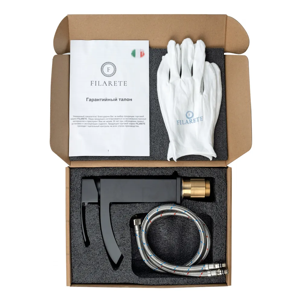 Смеситель для раковины FILARETE Waterfall FL5010BL, черный