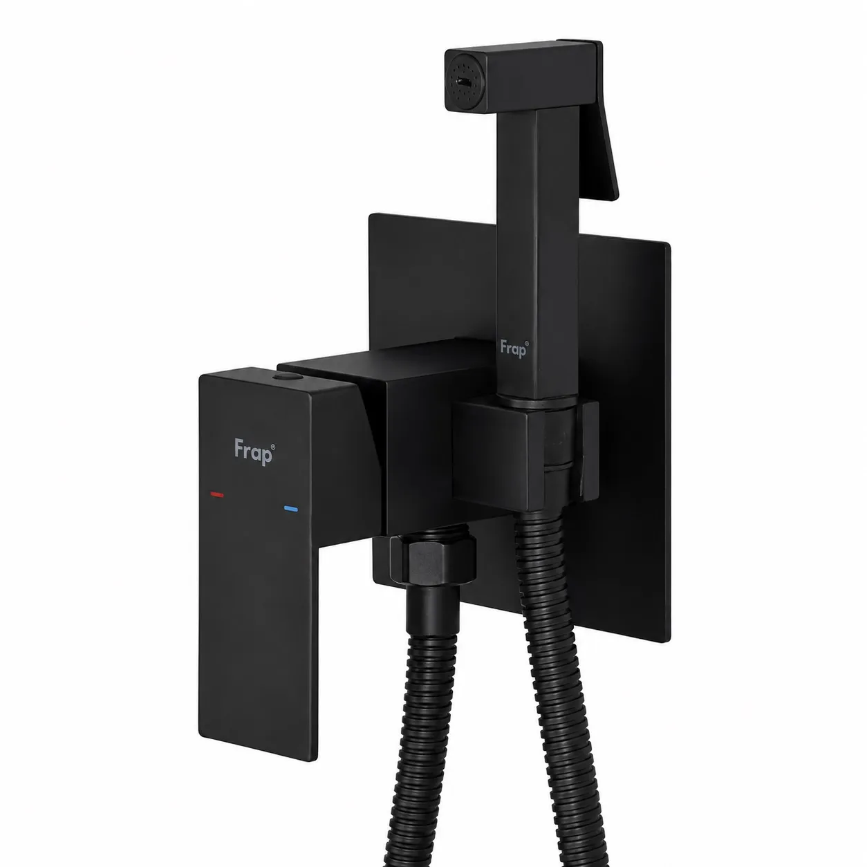Гигиенический душ со смесителем FRAP F72802-6, черный