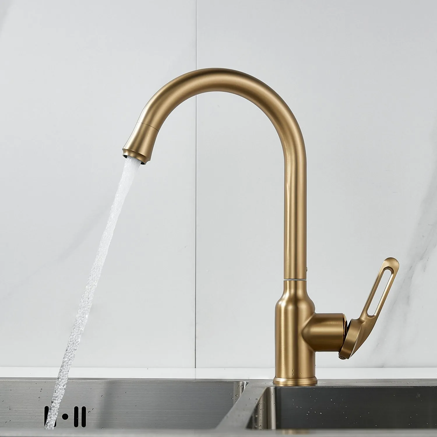 Смеситель для кухни Raffine F103G, золотой сатин