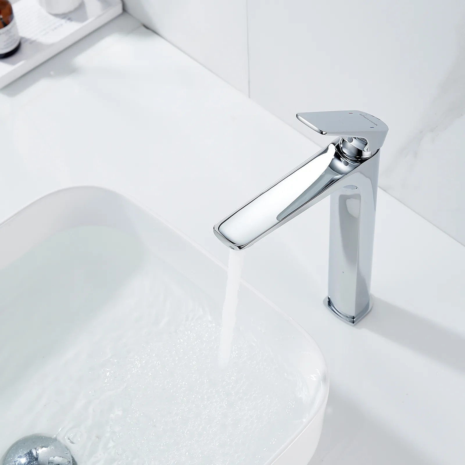 Смеситель для раковины высокий Shevanik S4211, хром