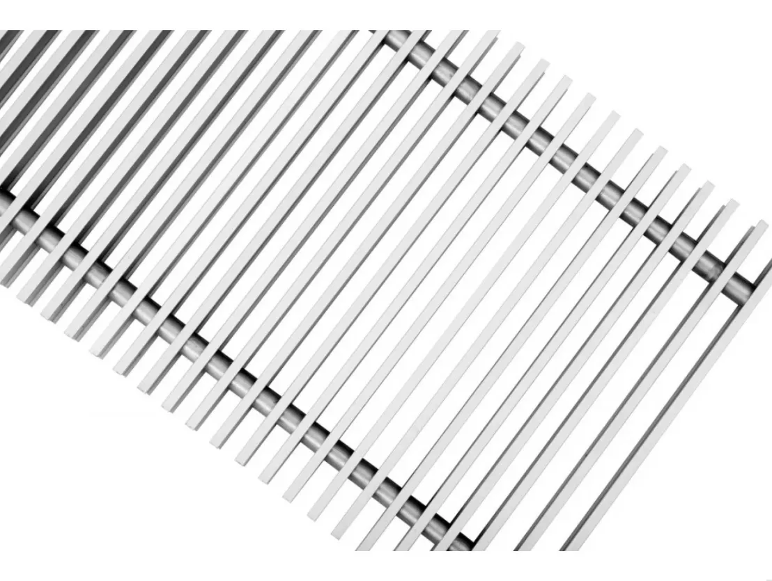 Декоративные решетки для конвекторов Techno цвет алюминий шириной 190 мм