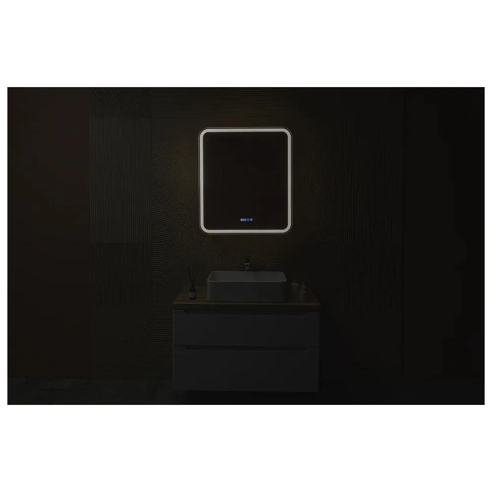 Зеркало-шкаф Silver Mirrors Фиджи 70 - 3.2 правый (часы, ТХ, подогрев, сенсорный выкл)