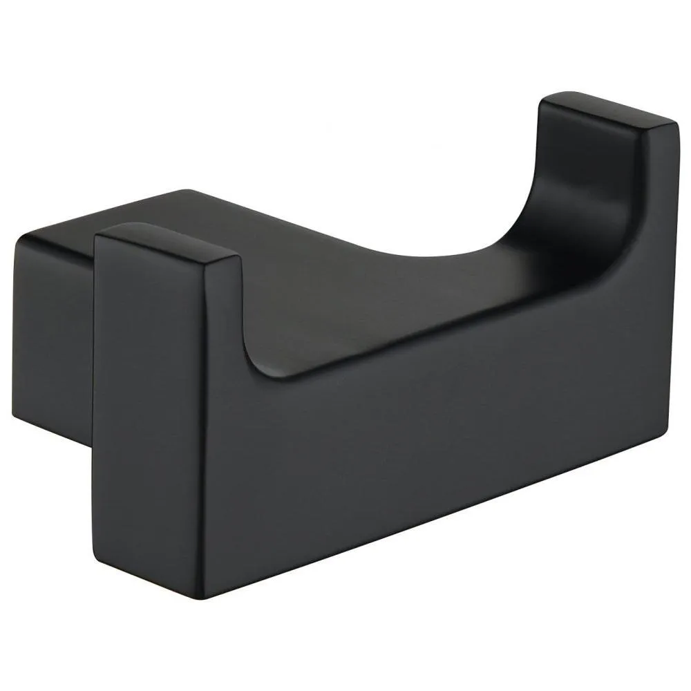 Крючок для ванной комнаты двойной Grocenberg AC0018BL, черный