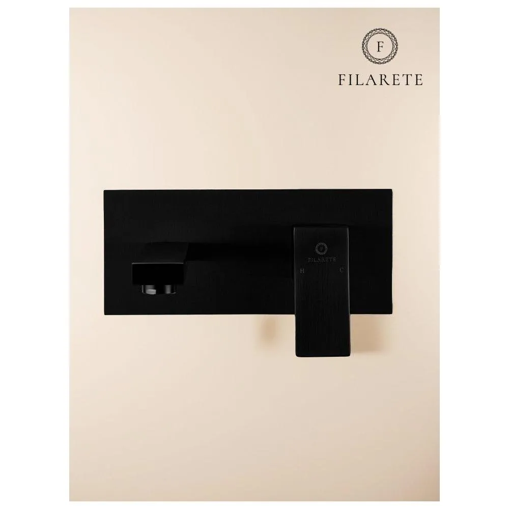 Смеситель для раковины встраиваемый FILARETE Fing FL4040BL, черный