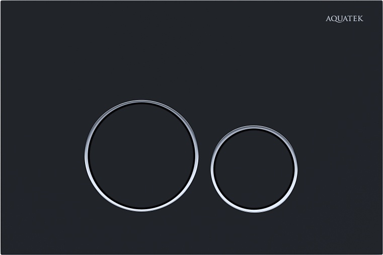 KDI-0000020 (005D) Панель смыва Черная матовая ободок хром (клавиши круглые)