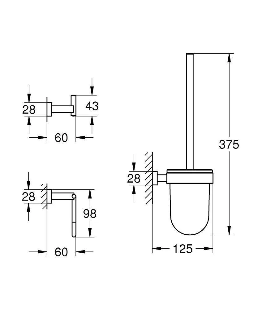 Комплект Grohe Essentials Cube  40757001 хром