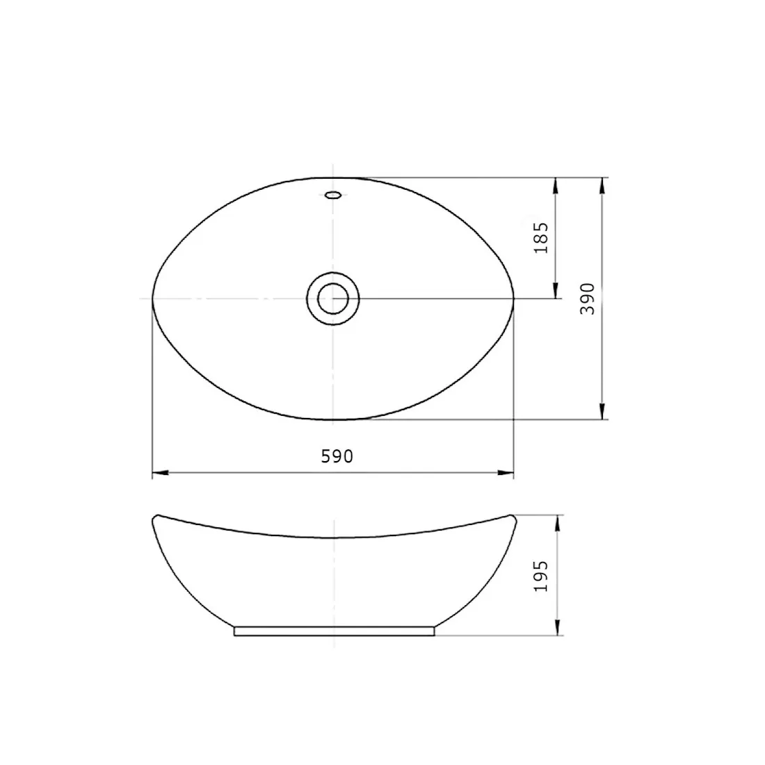 Раковина чаша Maretti EN13NS48-844, белая