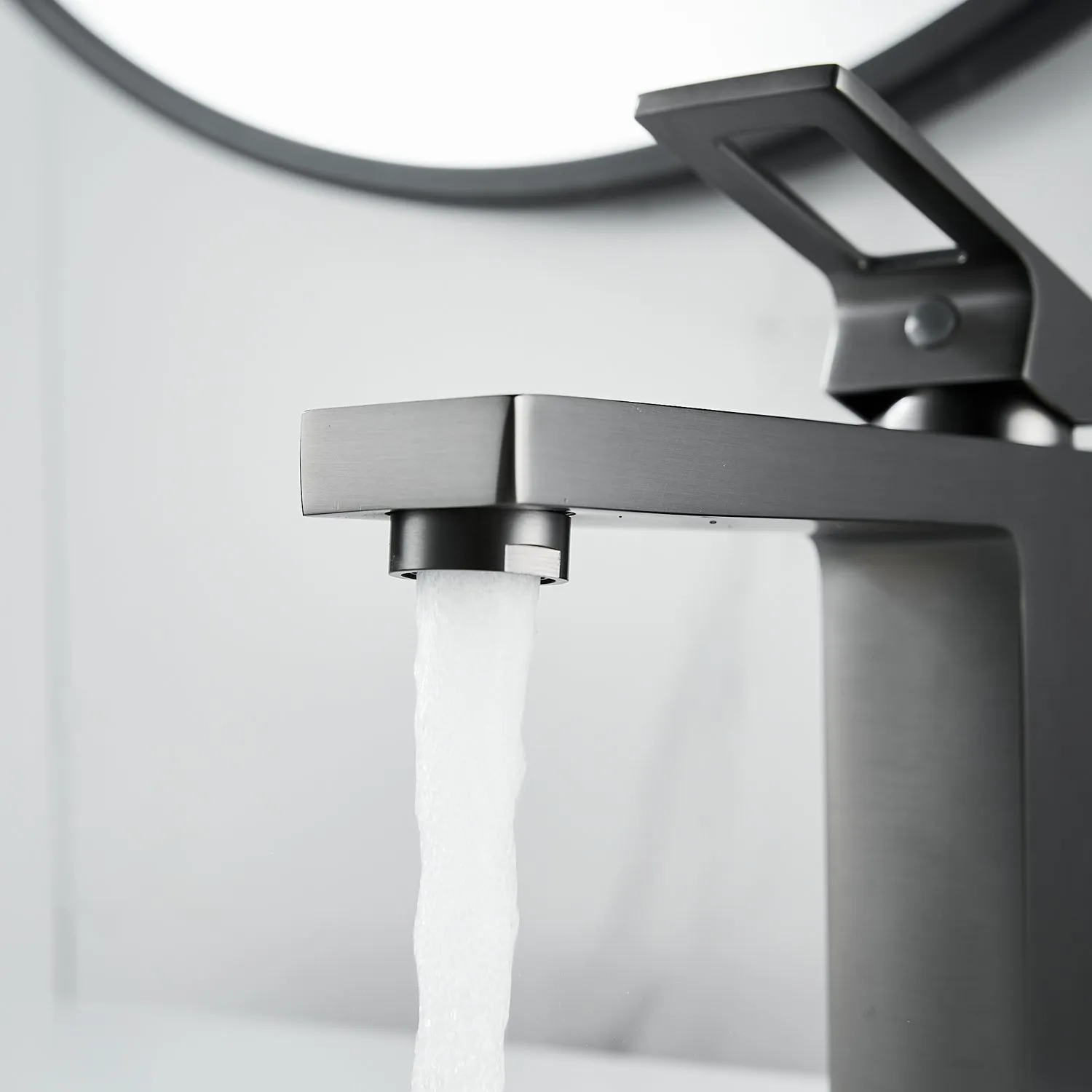 Смеситель для раковины Raffine F0196T, оружейная сталь