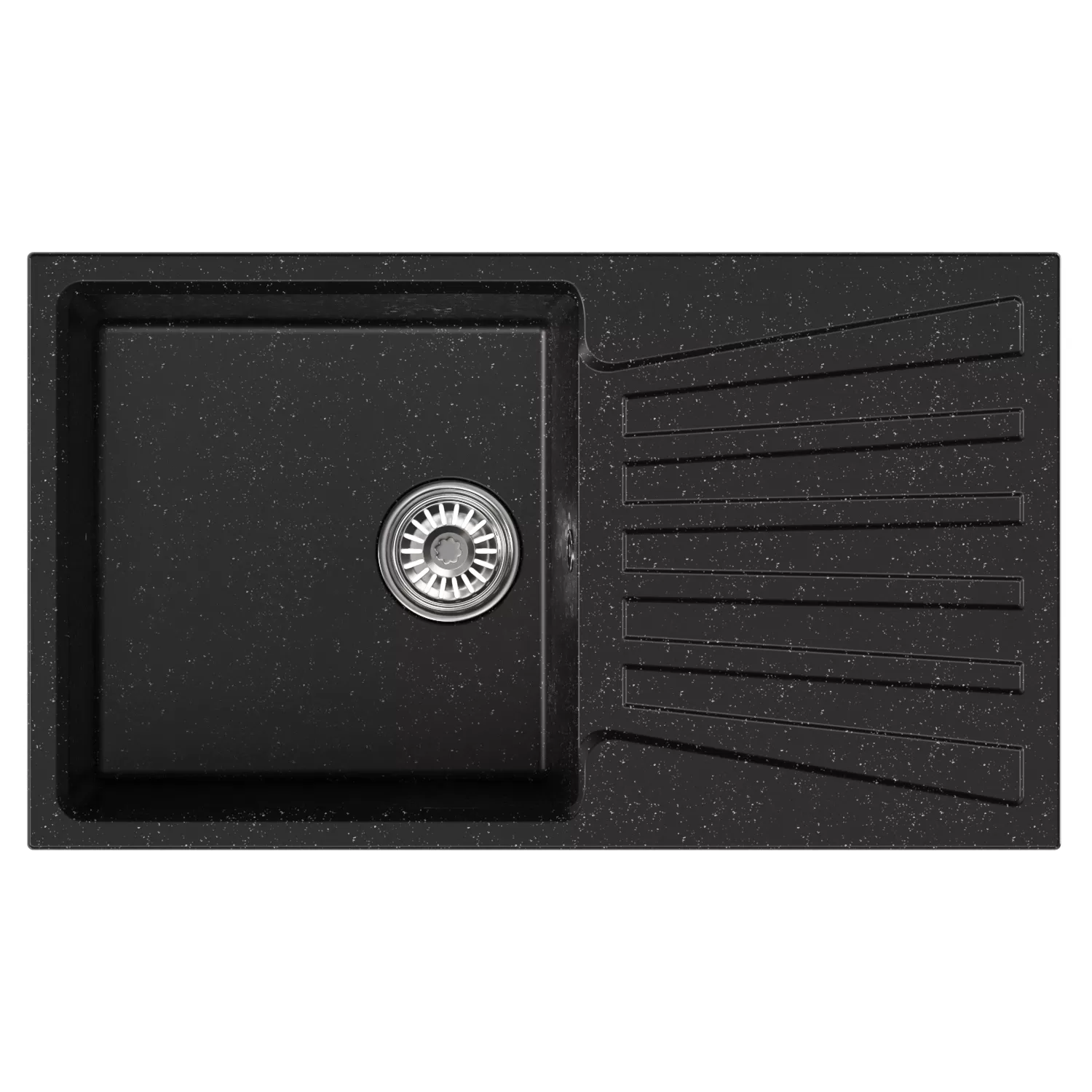 Мойка MIXLINE ML-GM20 с крылом  черная (308) 830*480*190мм NEW (552000)