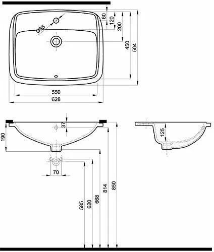 Умывальник Kolo Nova Pro 55х45 M31858000