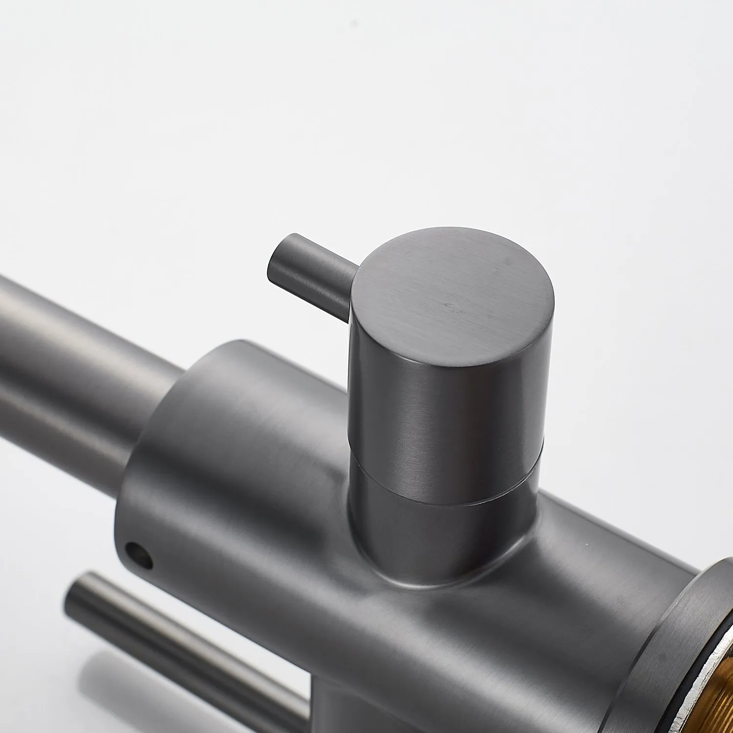 Смеситель для кухни с подключением фильтра воды Raffine F108T, оружейная сталь