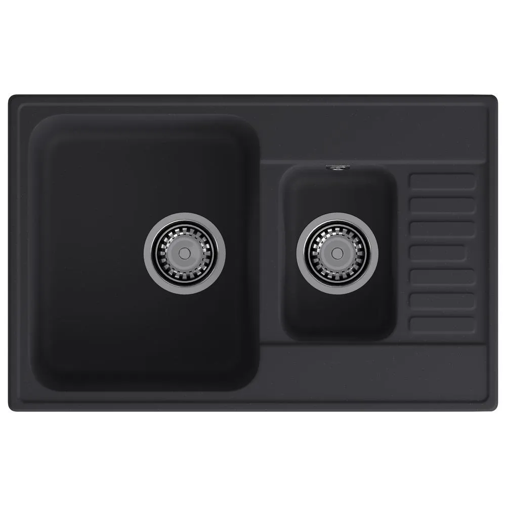 Кухонная мойка GranFest QUARZ 21К, черный