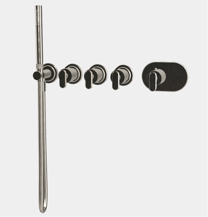 Смеситель для душа Fima Carlo Frattini Park Lane, на 3 потребителя, никель брашированный (F1368X3SN)