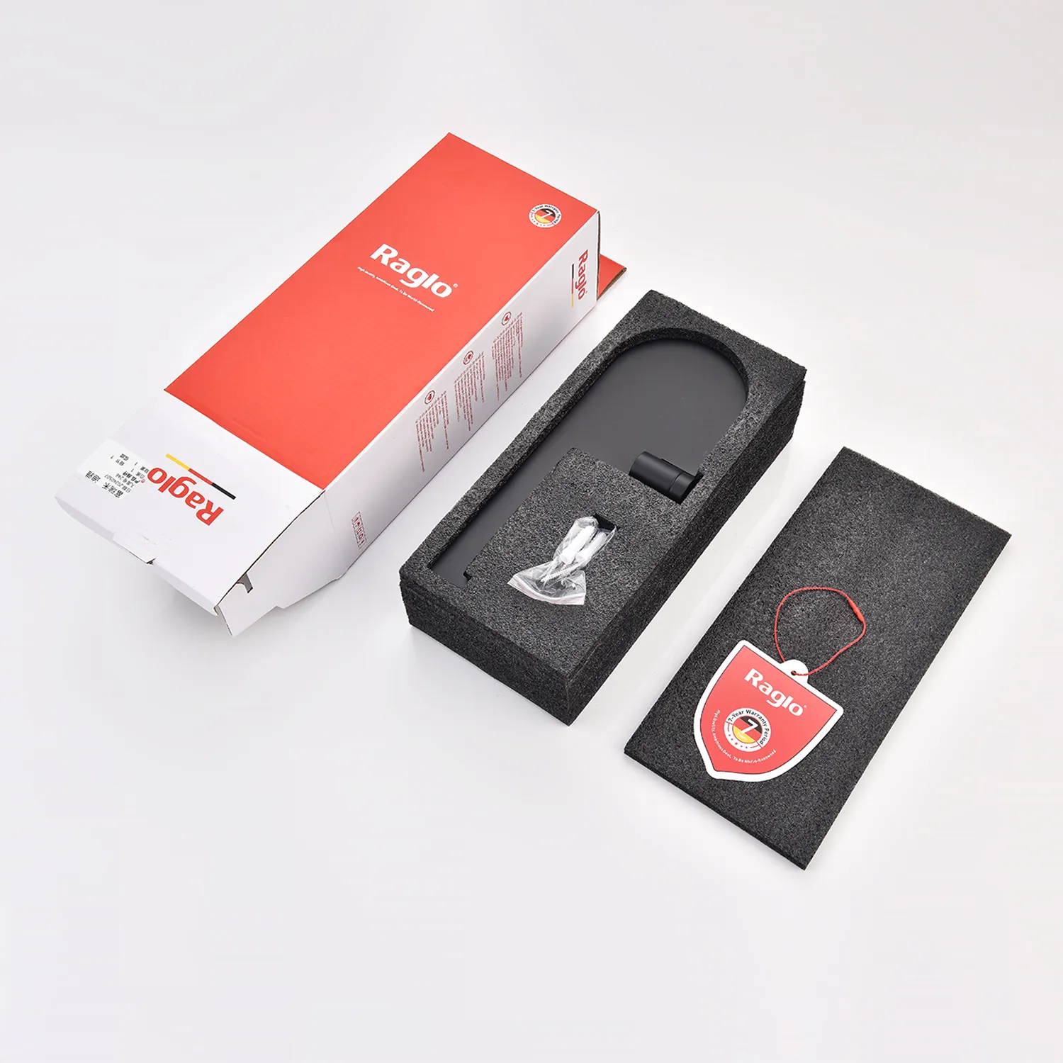 Держатель для туалетной бумаги Raglo R300.03.06 с полкой,черный