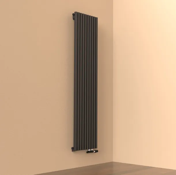 Радиатор КЗТО QUADRUM 30 V 1 1750-6 RT черный матовый муар, нижнее правое подключение