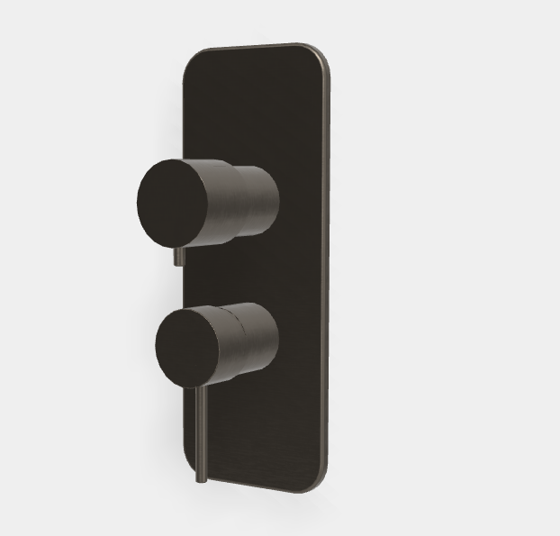 Смеситель для душа Fima Carlo Frattini Spillo Up, на 2/3 потребителя, хром черный брашированный (F3039X6CS)