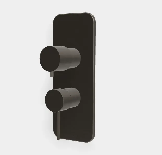 Смеситель для душа Fima Carlo Frattini Spillo Up, на 2/3 потребителя, хром черный брашированный (F3039X6CS)