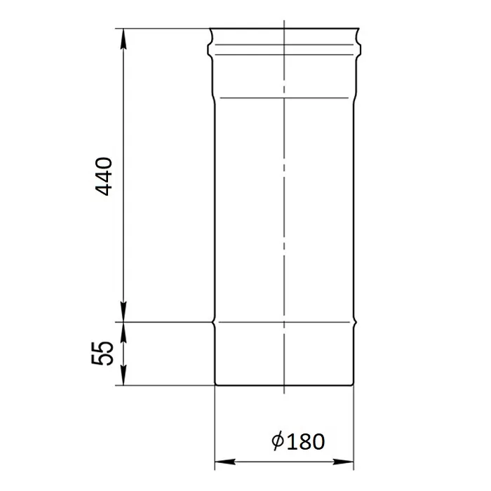 Труба 0,5м Ferrum GS (430/0,5 мм) Ф180
